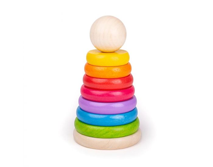 BIGJIGS TOYS Jeu � Empiler - Arc-en-ciel - D�s 12 mois