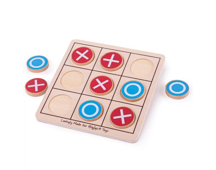BIGJIGS TOYS Jeu du Morpion en Bois - D�s 3 ans