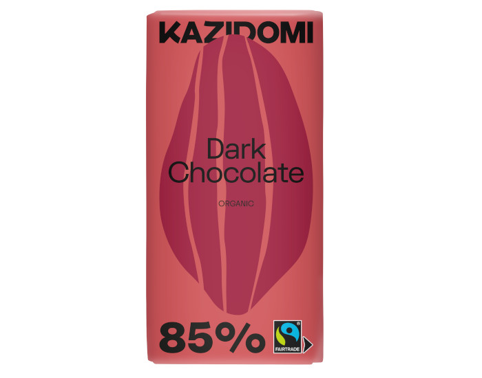 KAZIDOMI Chocolat Noir 85% Équitable Bio - 85g