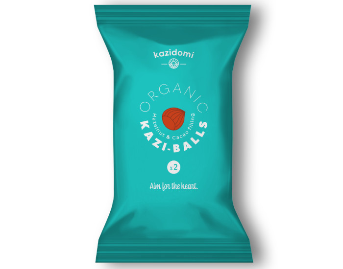KAZIDOMI Kazi-Balls Noisettes & Coeur Cacao Bio - 40g