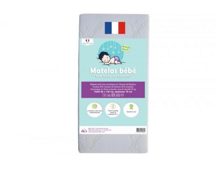 EASY DORT Matelas Berceau Bb ou Lit Bb - 60x130 cm