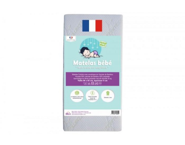 EASY DORT Matelas Berceau Cododo - 50x83 cm / 83x50 cm