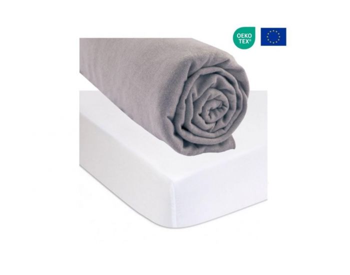 EASY DORT Drap Housse Coton Bio + Alse Bio - Noisette