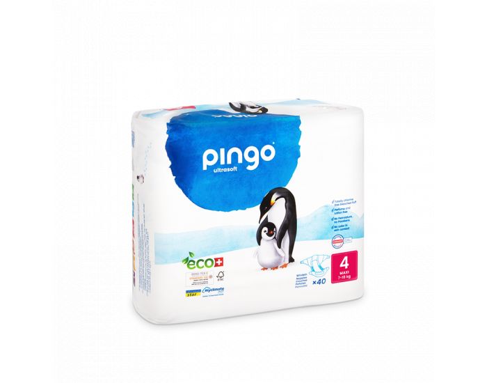 PINGO Couches �cologiques - Taille 4 - 7 � 18 kg