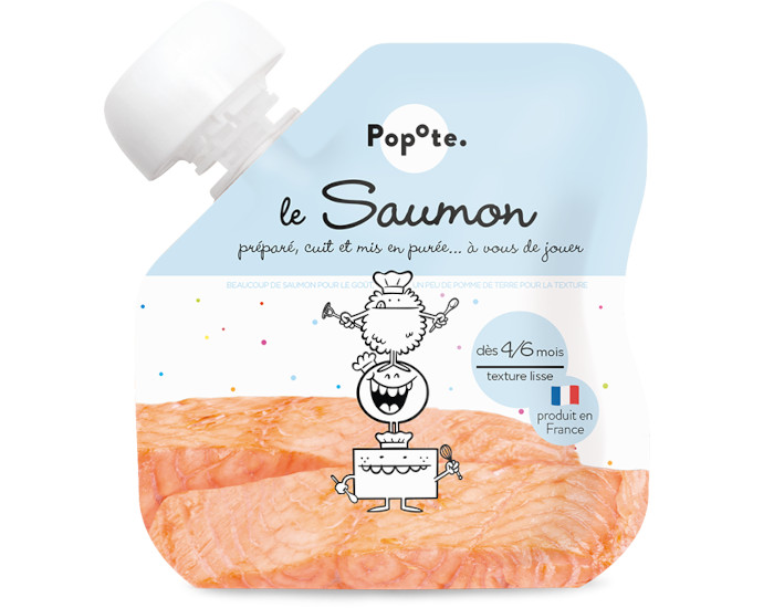 POPOTE Gourde Saumon - 60g - Ds 4/6 mois