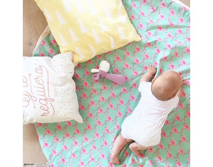 PLAY & GO Sac rangement / Tapis - Flamingo - Play and Go