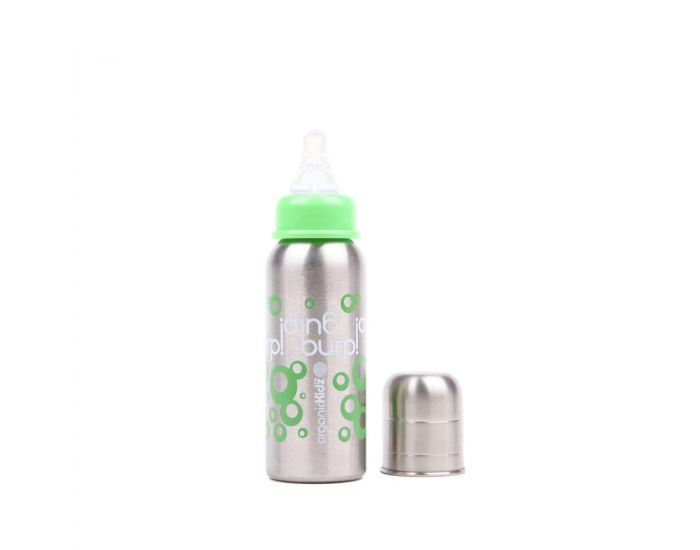 ORGANICKIDZ Biberon - Inox - 200 ml - Bulles