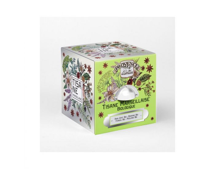 PROVENCE D'ANTAN Cube M�tal -  24 sachets - Tisane Marseillaise
