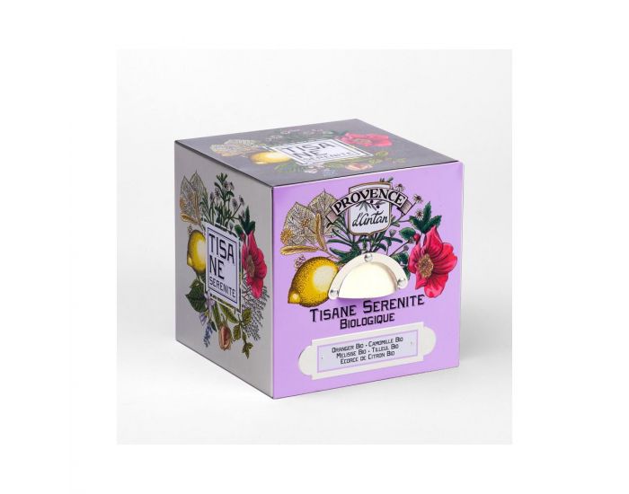 PROVENCE D'ANTAN Cube M�tal -  24 sachets - Tisane S�r�nit�