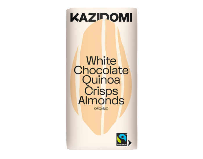 KAZIDOMI Chocolat Blanc Vegan Quinoa Souffl� Amandes - 85g