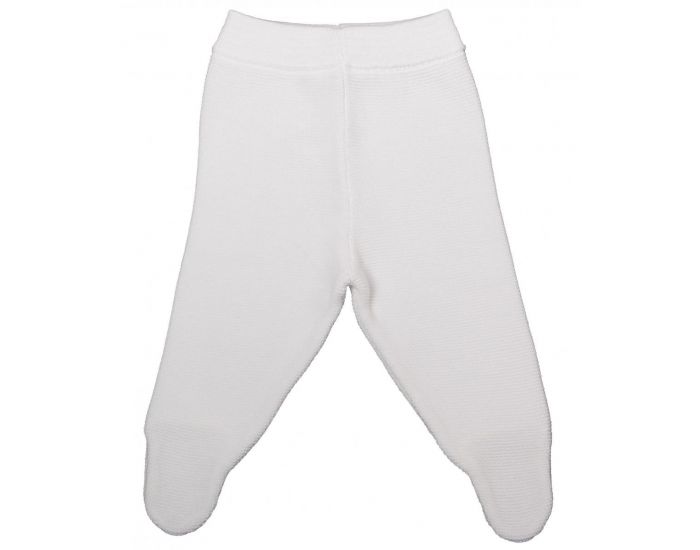 EVEIL ET NATURE Pantalon Tricot Coton Bio - Blanc 3 mois