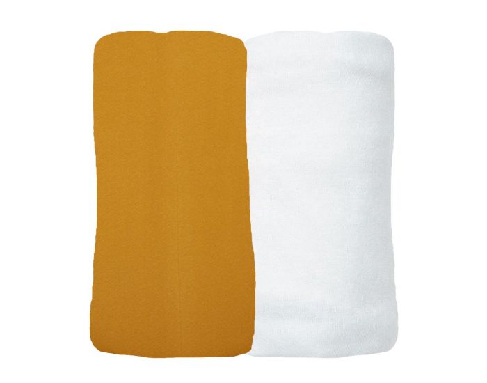 EVEIL ET NATURE Lot de 2 Draps Housses Jersey 60x120 cm