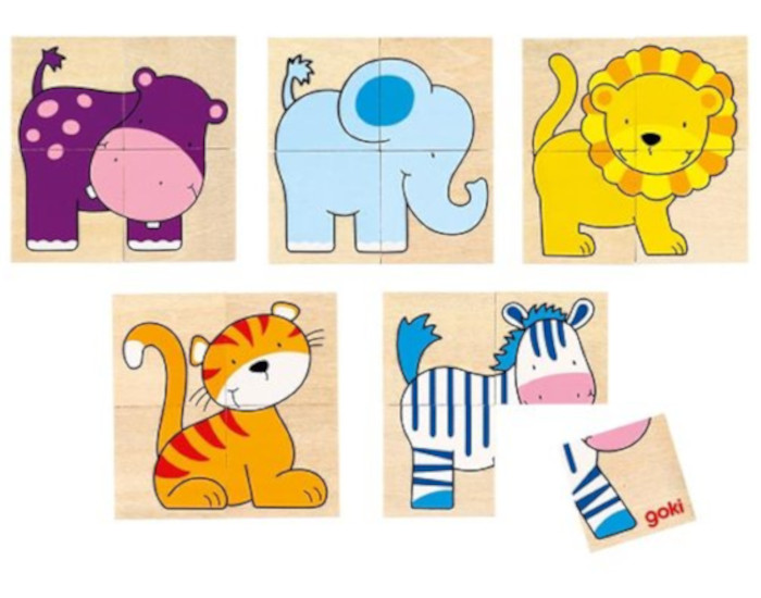 GOKI Karemo Puzzle et M�mo Animaux Sauvages - D�s 2 ans