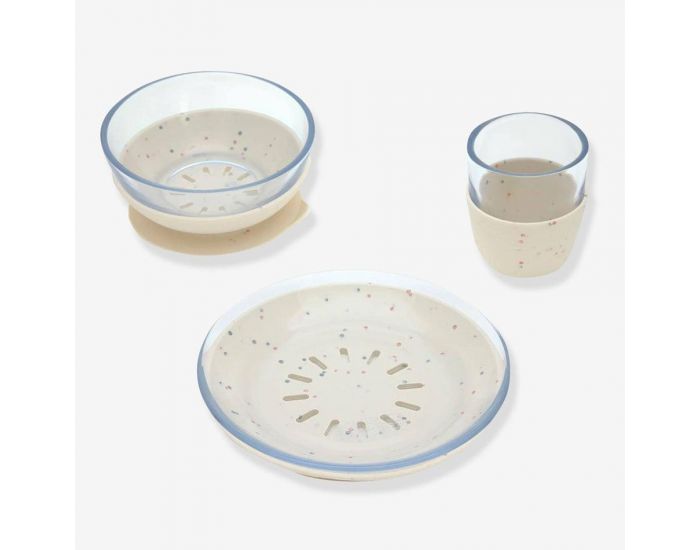 LASSIG Coffret Repas en Verre / Silicone - Nature - D�s 12 mois