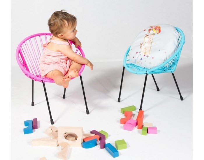 THE ROCKING COMPANY Chaise Tica scoubidou Blanc cr�me