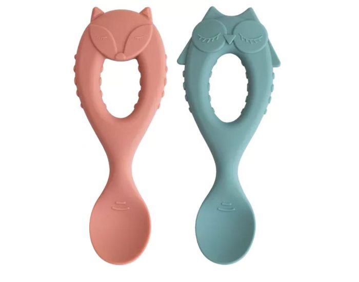 TIDY TOT Set de 2 Cuill�res - Renard et Hiboux 