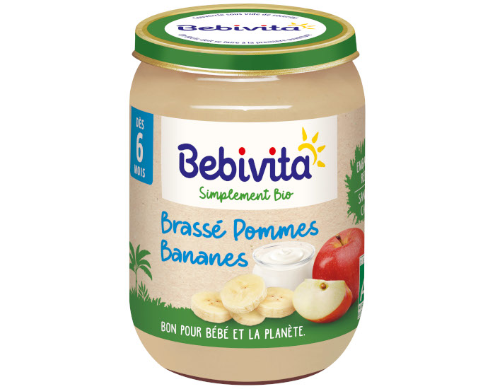 BEBIVITA Petit Pot Pomme Banane Fromage Blanc - Ds 6 mois - 190g