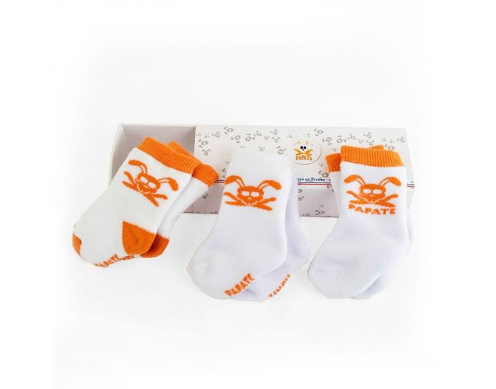 PAPATE Chaussettes Naissance en Coton Bio