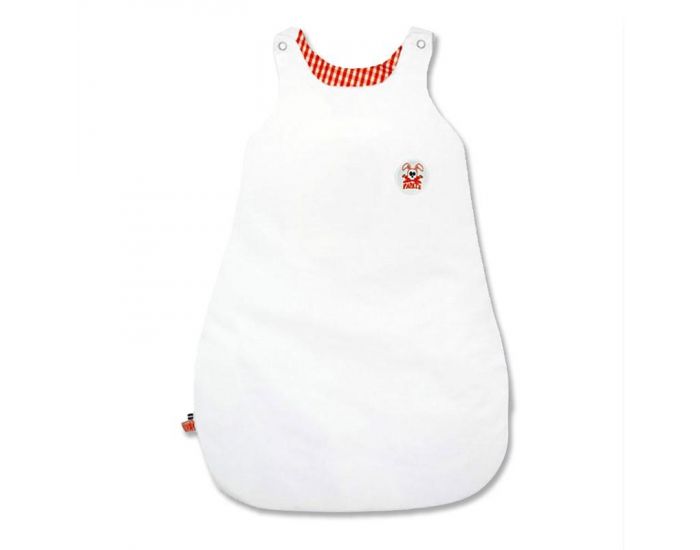 PAPATE Gigoteuse Mi-Saison en Coton Bio - Saxe - Blanc