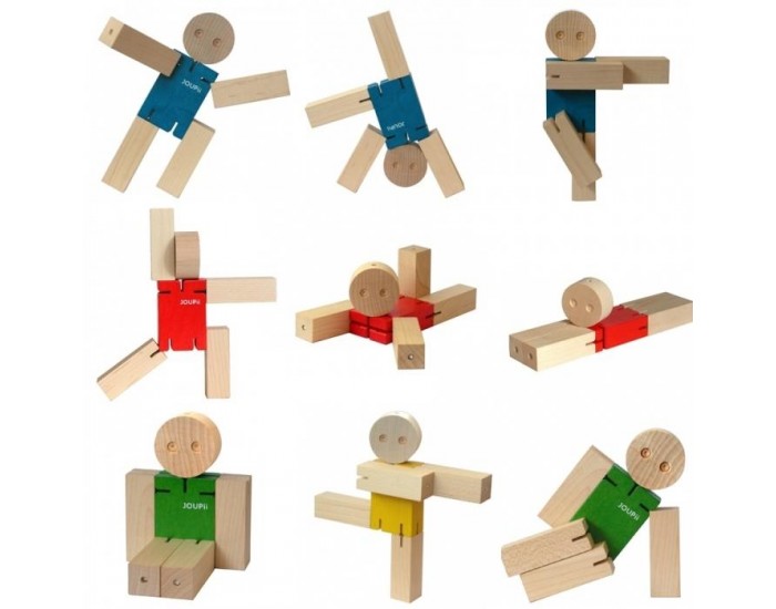 ILLECIO Joupii bonhomme de bois - Bleu