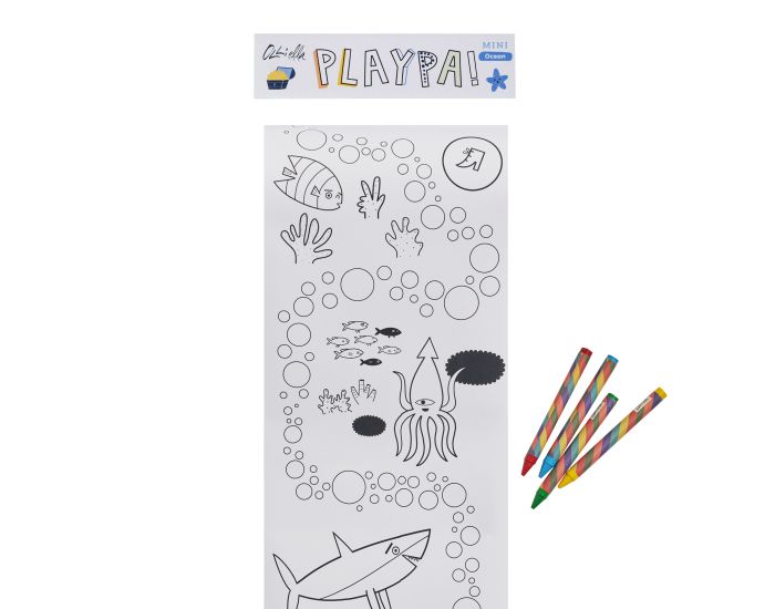 OLLI ELLA Mini Rouleau de Coloriage - Ocean - D�s 3 ans