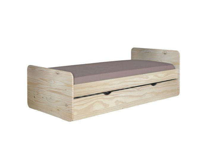 AKITEN RETAIL Pack Lit Gigogne - avec 2 Matelas - Lupin