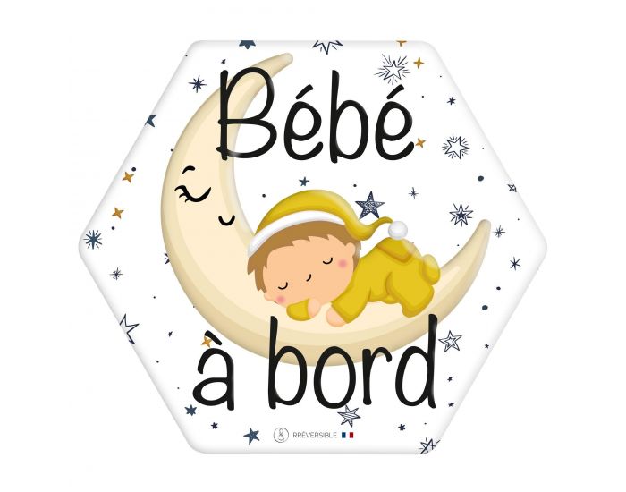 IRREVERSIBLE Adh�sif / Autocollant - B�b� � Bord - Clair de Lune