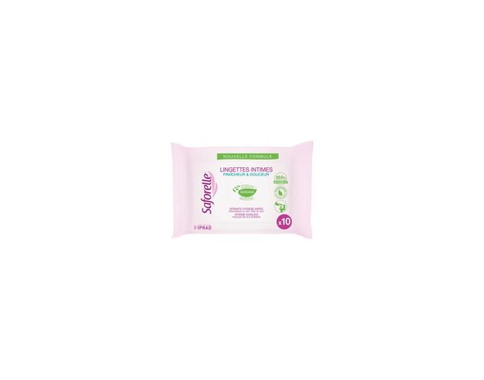 SAFORELLE Lingettes - Hygine Intime - Pocket Biodgradable - Sachet de 10