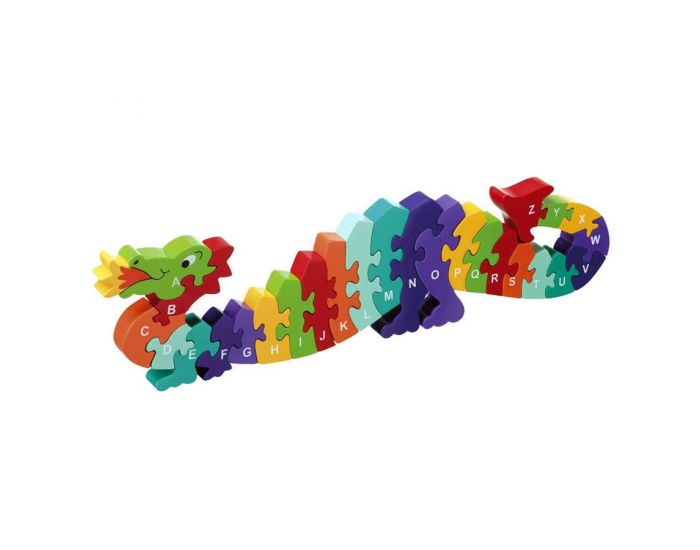 LANKA KADE Puzzle en bois Dragon Alphabet - Dès 3 ans Violet