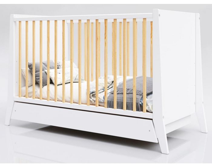 MINEA Lit Evolutif 60x120 cm - avec Tiroir Timeo 60x120 cm 