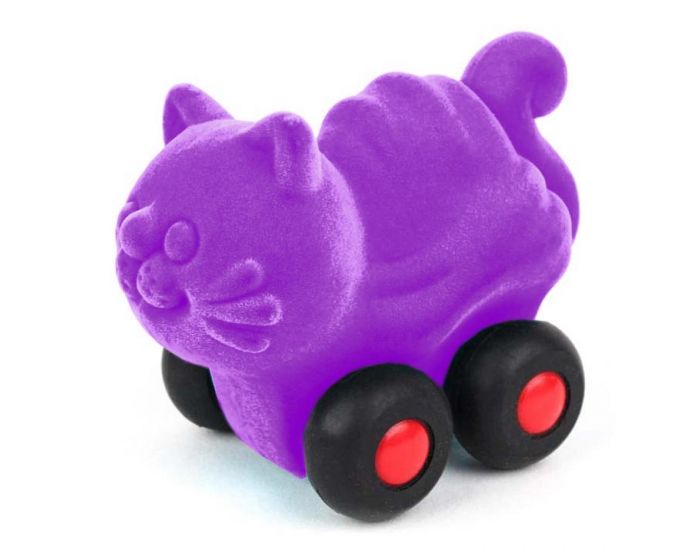 RUBBABU Animal roulant Chat Violet - Ds 12 mois