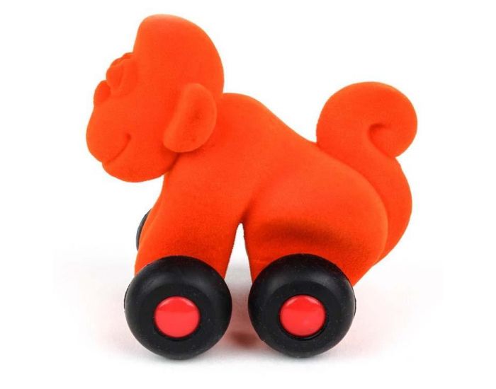 RUBBABU Animal roulant Singe Orange - D�s 12 mois