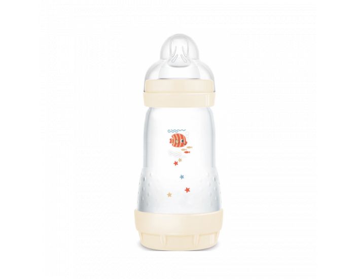 MAM Biberon - Coton - T�tine D�bit 2 - 260 Ml - D�s 2 mois