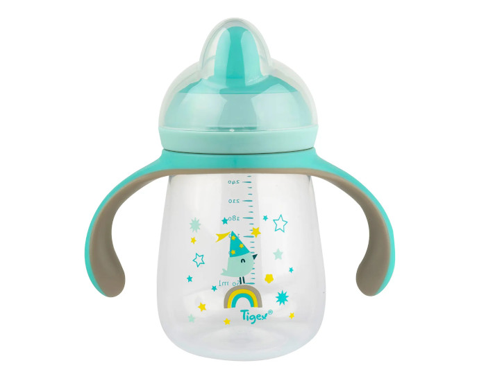 TIGEX Tasse Anti-Fuite - Embout Bec Souple avec Poignes - Ds 6 mois - 260 ml 