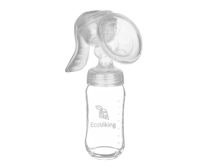 ECOVIKING Tire-Lait Manuel et Biberon en Verre 240 ml