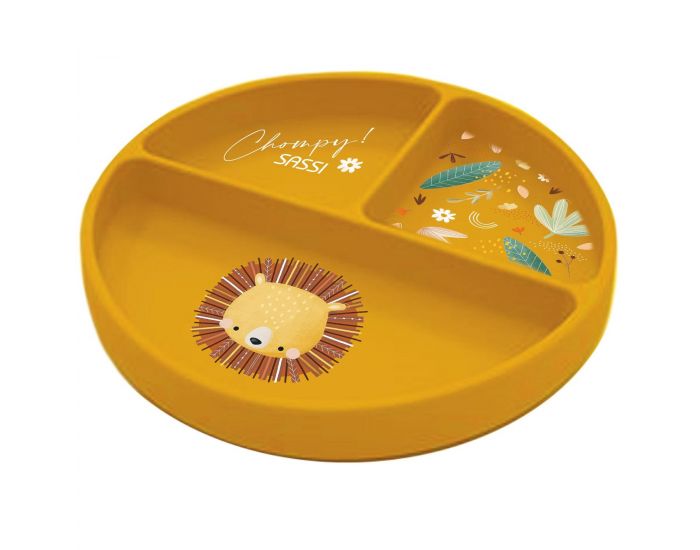 SASSI JUNIOR Assiette en Silicone - Chompy le Lion - D�s 12 mois