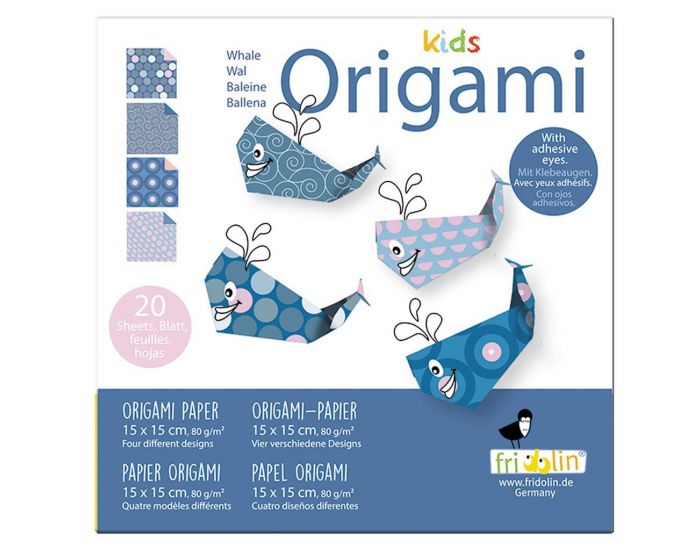 FRIDOLIN Kids Origami - Baleine - D�s 6 ans