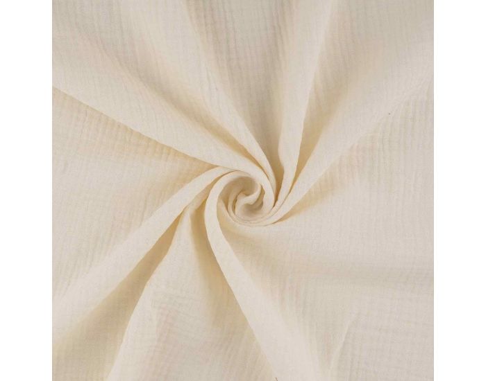 CRAFT LOOM Coupon de Tissu en Double Gaze de Coton -  Tailles Sur-mesure - Ecru