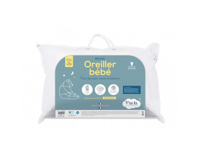 P'TIT LIT Oreiller B�b� Enfant - 40x60 cm 