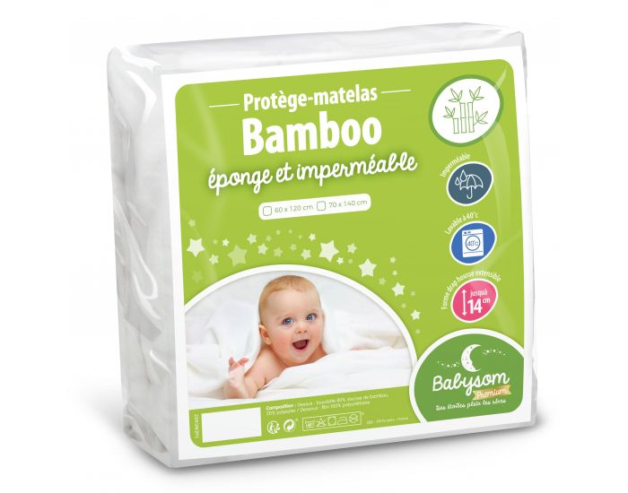 BABYSOM Prot�ge Matelas B�b� Bamboo - Al�se Imperm�able Souple et Silencieuse 