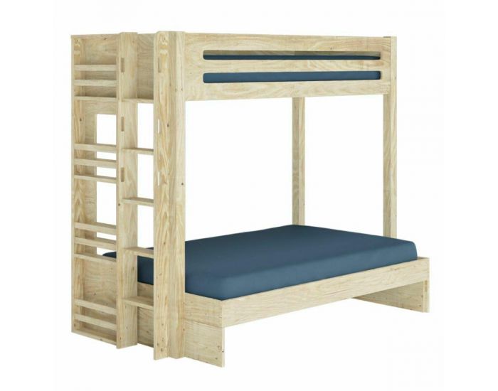 AKITEN RETAIL Lit Superpos� - 3 Places - Isa Bois naturel