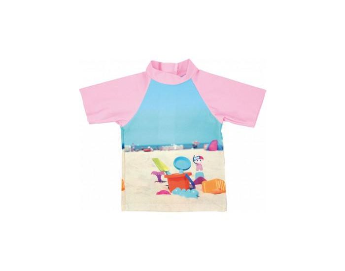 MAYOPARASOL Plage Tshirt top manches courtes anti UV Plage Rose