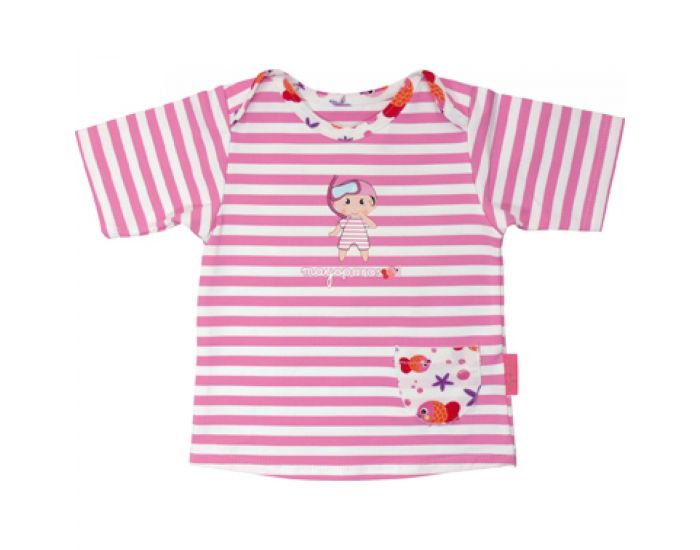 MAYOPARASOL Emma transat Tshirt top anti UV manches courtes Rose