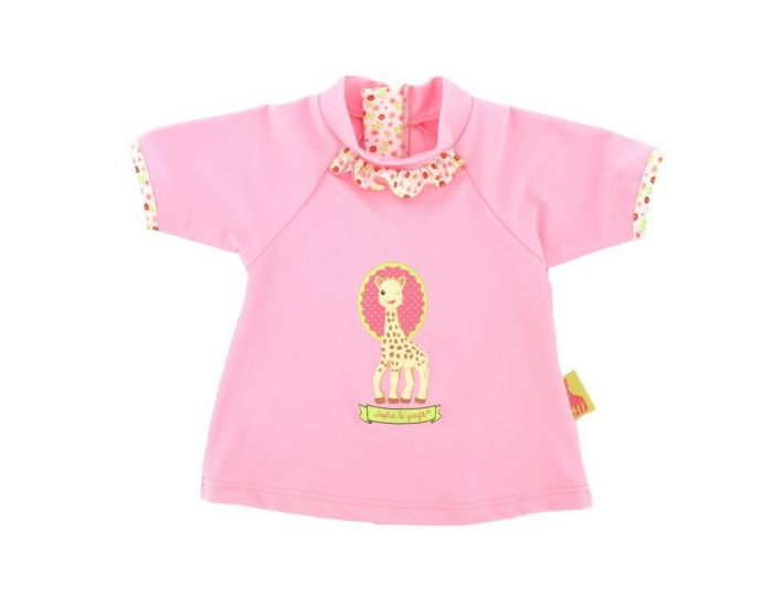 MAYOPARASOL Sophie la girafe Tshirt top anti UV manches courtes Rose
