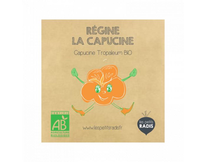 LES PETITS RADIS Mini Kit de Graines Bio - R�gine la Capucine - D�s 3 ans 