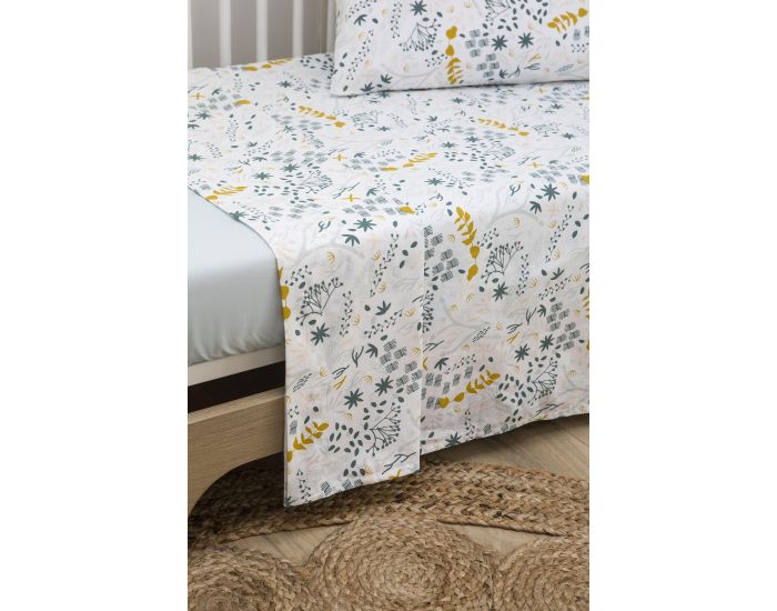 KADOLIS Drap Plat B�b� - Coton Bio - Yukari Kaki