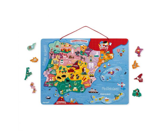 JANOD Puzzle Magn�tique - Carte P�ninsule Ib�rique - D�s 6 ans