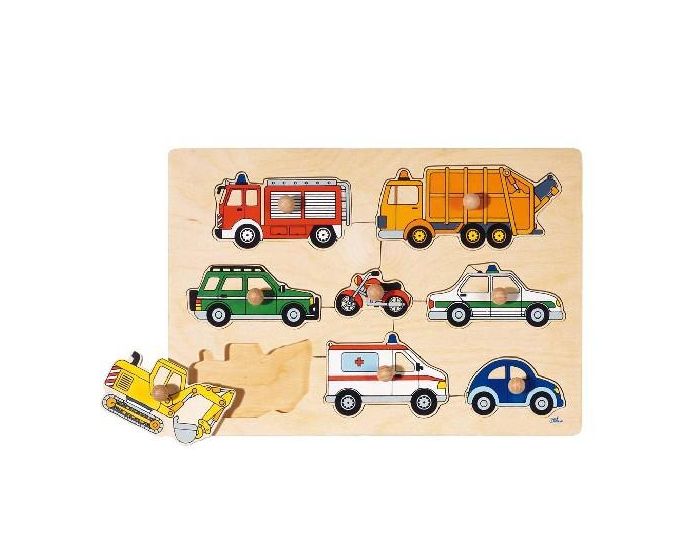 GOKI Puzzle  boutons Moyens de transport 8 lments - 2 ans