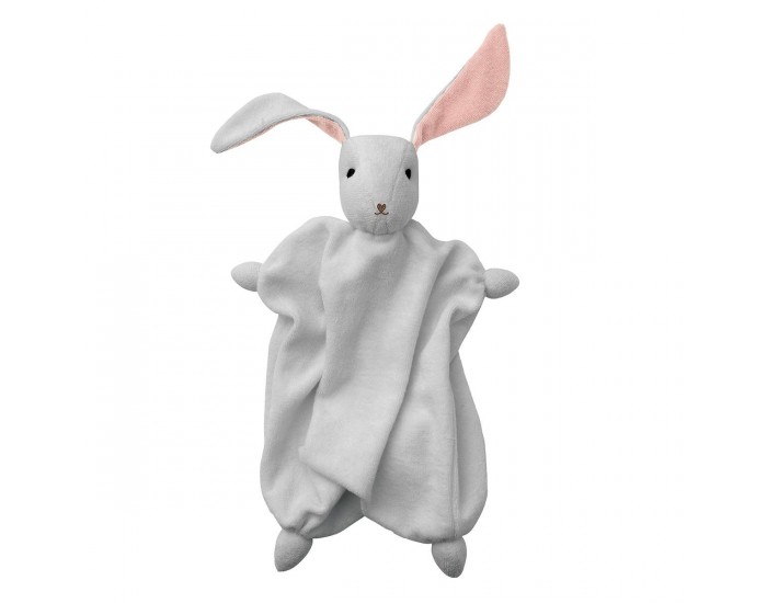 HOPPA doudou Tino Gris argent / vieux rose