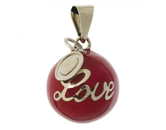 BABYLONIA Bola - Bijou de Grossesse Rouge 'love'